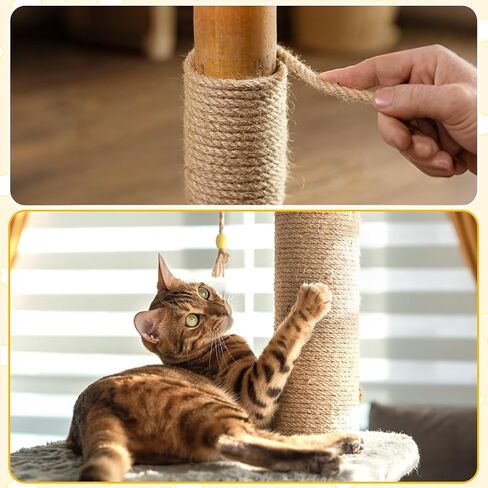 Jute Twine String - 164ft 5mm Eco-Friendly Natural Cord for Crafts, Packaging & Garden | Heavy-Duty Decorative Rope | Extra Strong Tying, Bundling & DIY Projects in Kuwait