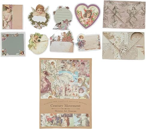 100 Pieces Vintage Scrapbook Supplies Ephemera Pack for Junk Journal Planners Scrapbooking Paper Stickers for Art Aesthetic Journaling Kit Collage Decoupage Album (Century Music) in Saudi Arabia