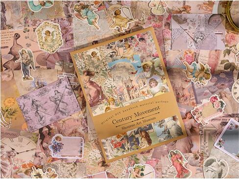 100 Pieces Vintage Scrapbook Supplies Ephemera Pack for Junk Journal Planners Scrapbooking Paper Stickers for Art Aesthetic Journaling Kit Collage Decoupage Album (Century Music) in Saudi Arabia