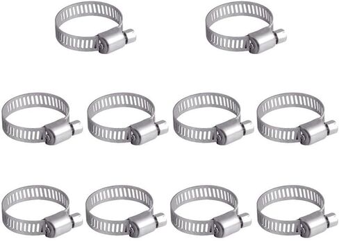 10Pcs Hose Clips 1/2''-3/4''(13-19mm) Jubilee Clips Adjustable 304 Stainless Steel Hose Clamps Worm Drive Pipes Hose Clamps Clips in Saudi Arabia