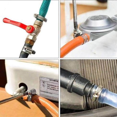 10Pcs Hose Clips 1/2''-3/4''(13-19mm) Jubilee Clips Adjustable 304 Stainless Steel Hose Clamps Worm Drive Pipes Hose Clamps Clips in Saudi Arabia