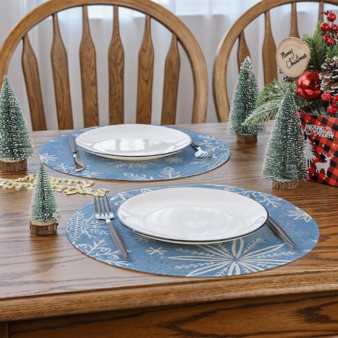 Siilues Christmas Table Runner, Watercolor Christmas Decorations Snowflake Christmas Runner for Table Seasonal Winter Holiday Decor for Dining Table Decorations (13'' x 90'') in Saudi Arabia