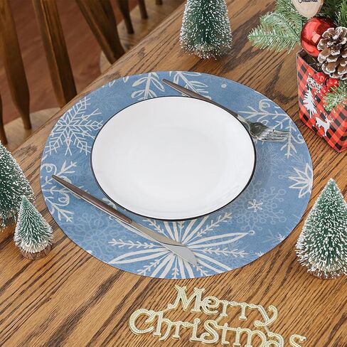 Siilues Christmas Table Runner, Watercolor Christmas Decorations Snowflake Christmas Runner for Table Seasonal Winter Holiday Decor for Dining Table Decorations (13'' x 90'') in Saudi Arabia