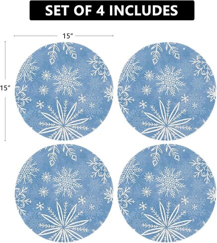 Siilues Christmas Table Runner, Watercolor Christmas Decorations Snowflake Christmas Runner for Table Seasonal Winter Holiday Decor for Dining Table Decorations (13'' x 90'') in Saudi Arabia