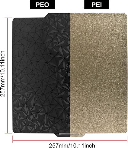 3D Smooth Carbon Fiber PET + Textured PEI Build Plate Double Sided Flex Steed Bed 257x257mm for Bambu Lab X1/X1C/P1P/P1S in Saudi Arabia