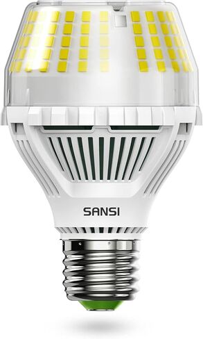 SANSI Dimmable LED Light Bulb 250 Watt Equivalent, 3000K Soft Warm White 4000 Lumens E26 A21 LED Light Bulbs 2 Pack, 22-Year Lifetime, 27W Power Energy Saving Light Bulb for Home Office in Saudi Arabia