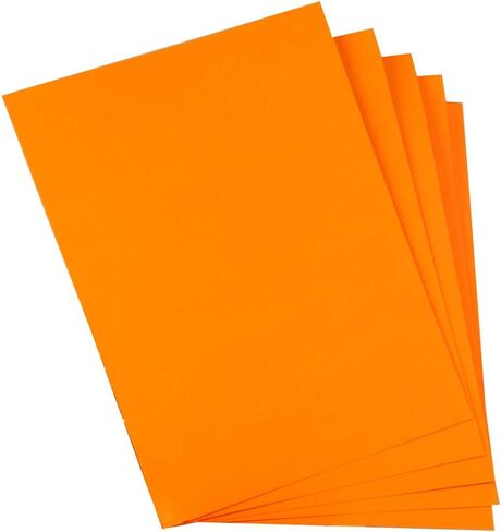 Hygloss Products Colored Cardstock - Great for Arts, Crafts and More - Bright Colors - 8.5 x 11 Inch Size - 65 lb. / 176 gsm Thickness - Electric Orange - 48 Sheets in Saudi Arabia