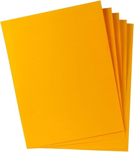 Hygloss Products Colored Cardstock - Great for Arts, Crafts and More - Bright Colors - 8.5 x 11 Inch Size - 65 lb. / 176 gsm Thickness - Electric Orange - 48 Sheets in Saudi Arabia