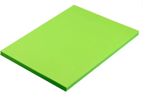 Hygloss Products Colored Cardstock - Great for Arts, Crafts and More - Bright Colors - 8.5 x 11 Inch Size - 65 lb. / 176 gsm Thickness - Electric Orange - 48 Sheets in Saudi Arabia