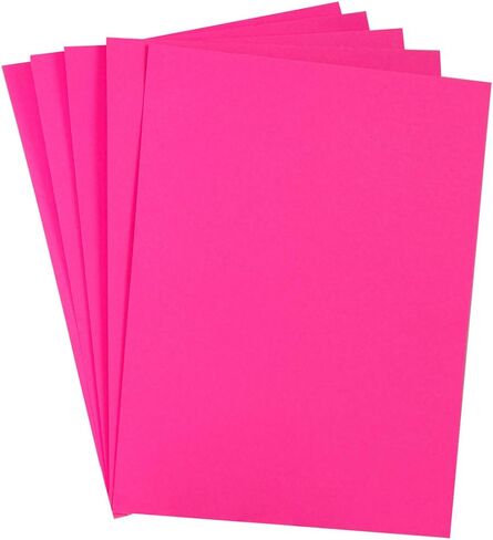 Hygloss Products Colored Cardstock - Great for Arts, Crafts and More - Bright Colors - 8.5 x 11 Inch Size - 65 lb. / 176 gsm Thickness - Electric Orange - 48 Sheets in Saudi Arabia