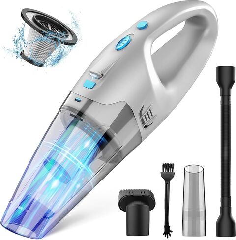 Handheld Vacuum Cordless,Car Hand Cordless Rechargeable with LED Light/Multi Accessories,1.6lbs Car Mini Portable Vacuum Cleaner for Home Office Car Pet in Saudi Arabia