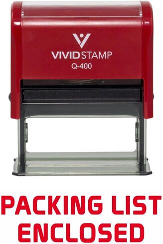 Packing List Enclosed Self Inking Rubber Stamp (Red Ink) - X-Large in Saudi Arabia