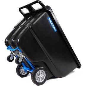 Magnum Tilt Truck, 1 Cu. Yd. Covered Capacity Dump Cart with Non-Marking 12" Wheels & 5" Casters for Jobsites, 800 lbs, Trash Cart with Wheels DUC100-12-NM in Kuwait