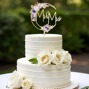 MR & MRS Cake Topper ، العروس والعريس Topper ، كعكة الزفاف أعلى القبعات العروس والعريس ، زواج الزفاف كب كيك الديكور إمدادات حفلة