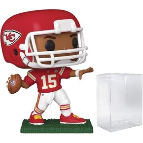 POP Football: Chiefs - Patrick Mahomes II (Home Uniform with Helmet) Funko Vinyl Figure (Bundled with Compatible Box Protector Case), Multicolor, 3.75 inches