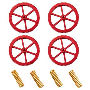 Ender-3 V2 Springs Kit Upgrade: with Aluminum Hand Twist Leveling Nut Compatible with Creality Ender 3 X/Max, Ender 5/Plus/Pro, CR10 Mini/CR10 CR10S/CR10S Pro/CR 20 3D Printers, Easy to Use
