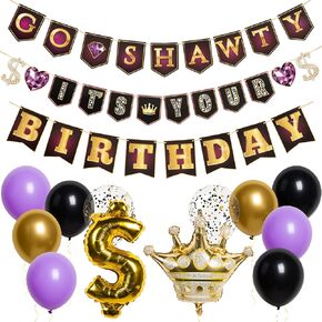 Pirese Go Shawty Its Your Birthday Decorations, Go Shawty Party Banner, Hip Hop Birthday Decorations, Funny Party Decorations