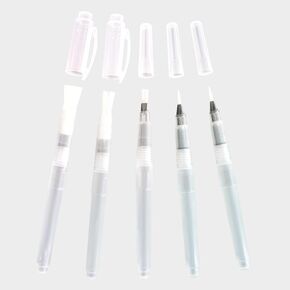 5pcs/مجموعة فرشاة ألوان مائية - أقلام فرشاة المياه المحمولة سهلة إعادة الملء ، قابلة لإعادة التعبئة ، فرشاة نايلون قابلة للغسل ، مثالية للهواة والمبتدئين والفنانين ، الرسم اللوحة اللوازم