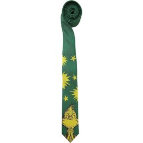 Dr. Seuss The Grinch Costume Character Necktie for Adults and Kids Standard