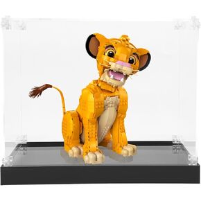 علبة عرض الأكريليك لـ Lego Disney Young Simba The Lion King Fan ، صندوق عرض مقاوم للغبار لـ Lego 43247 ، الحجم: 13.7x13.7x13.7n (غير مدرج النموذج)