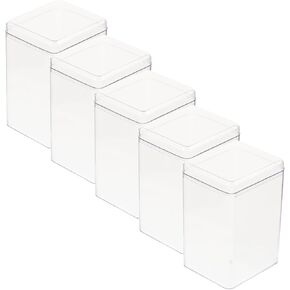 5pcs مربع مربع العرض علبة عرض لمقصامي عرض Bear Brick Plastics Case Mini Figure Display Case Miniature Clear Display Artwork Pet