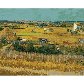 طلاء Meecaa بأرقام XXXX Kit للبالغين المبتدئين DIY Painting 16 × 20 بوصة (الحصاد ، لا إطار)