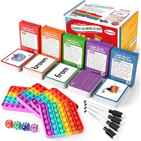 Aizweb Sight Word Game ، تعلم كيفية قراءة بطاقة الفلاش مع MAT & DICE لرياضة مرحلة ما قبل المدرسة 1st للصف الثالث ، كلمة التعلم التعليمية كلمة لمستلزمات المدرسة الدراسية.