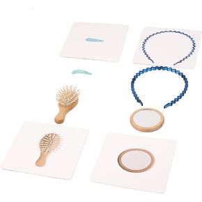 مواد اللغة Montessori الكائنات مع بطاقات متطابقة مطابقة Minitures Minitures بطاقات فلاش أدوات التنظيف أدوات التنظيف الملحقات للخياطة (ملحقات الشعر)