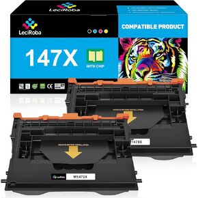 Leciroba 25،500 صفحة 147X استبدال خرطوشة الحبر ذات العائد الأسود HP 147X W1470X LASERJET ENTERPRISE M611DN M611X M612 M612DN M612X MFP M634H M635 M635FHT M635H M636 M636 M63D M636FH ،