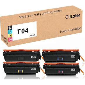 T04 T04K T04C T04M T04Y خرطوشة الحبر المعاد تصنيعها متوافقة مع 2977c00aaa 2978C001AA 2979C00AA 2980C00AA for Imagerunner Advance C475IF III Series (4 Packs)