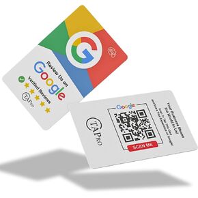 متوافق مع بطاقة مراجعة Google مع تقنية NFC و QR Code | صنابير غير محدودة ، وإعداد سهل ، وتصميم دائم | تعزيز ملاحظات العملاء للمطاعم وتجارة التجزئة والمكاتب