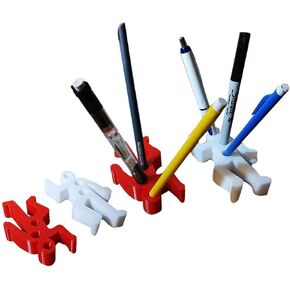 2 Packs Crime Scene Pen Holder,Funny Desks Accessories, Unique Office Decor and Cool Desks Gadgets,Desk Decorations & Office Decorations,Quirky Pencil Holder is Funny Gifts(White And Red)
