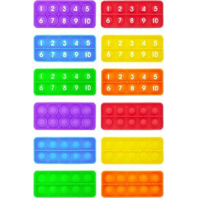 12pcs لوحة موسيقى البوب ​​عشرة إطار ، عد تململات الرياضيات للفصول الدراسية ، والألعاب الحسية الهادئة ، وأدوات التركيز للأطفال ، وهدية لعبة مونتيسوري التعليمية لرياض الأطفال