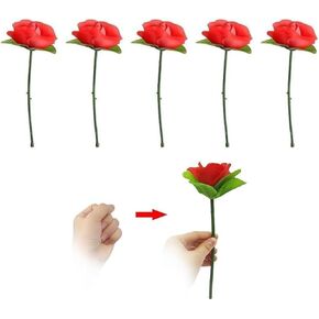 5 مساءً وردة قابلة للطي حمراء ، تظهر روز زهرة سحرية الحيل الملحقات الدعائم للمسرح بار الحفلات منزل الشارع ، وظهرت مقربة من سحر الشارع للبالغين والجدة والهفوة