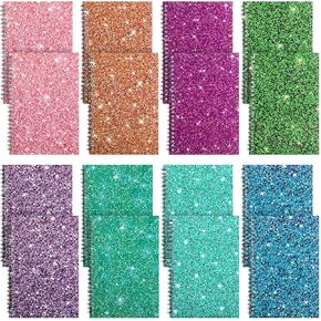 GLENMAL 16 PCS MINI SPONPADS للأطفال 8.2 × 5.5 بوصة ، 50 ورقة ، 100 صفحة لكل من المفتح