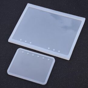 2pcs/Set A5 A7 Notebook Shape Art Decortive Silicone Resin for DIY Crystal Notepad Cover