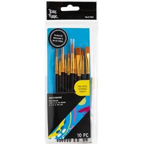Momenta Brea Reese Paint Brush Set -Assorted 10/Pkg, Black