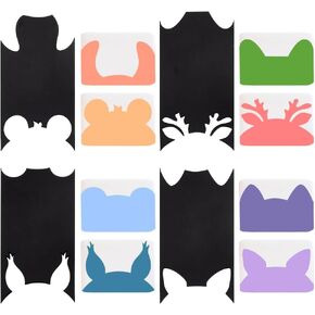 Fingerinspire 4 PCS Soap Soap Soap Tool 4 Styles Black Acrylic Soap Mapplate Animal's Animal's ear same soap diy dier deer bear squirrel arms style soap soap tool tool for progr process