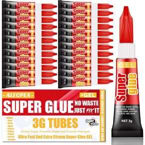 3 Gram (Pack of 48) Single use Super Glue Gel, Super Fast, Thick & Strong Adhesive Superglue, Cyanoacrylate Glue for Hard Plastics, DIY Craft, Ceramics, Frame, Leather, Metal Etc in Kuwait
