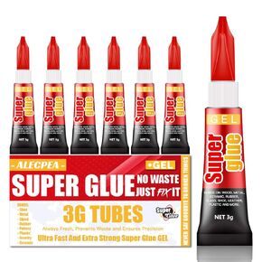 3 Gram (Pack of 48) Single use Super Glue Gel, Super Fast, Thick & Strong Adhesive Superglue, Cyanoacrylate Glue for Hard Plastics, DIY Craft, Ceramics, Frame, Leather, Metal Etc
