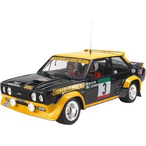 Tamiya 20069-000 300020069 Fiat Vehicle 1:20 131 Abarth Rally Olio, Faithful Replica, Making, Plastic, Crafts, Hobby, Gluing, Model kit, Assembly, unpainted, Blue/Yellow, Mittel