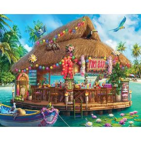 الجبل الأبيض العائم Tiki Bar Beach Beachbles للبالغين 1000 قطعة متعة اللغز الصيفي Jigsaw للعائلة
