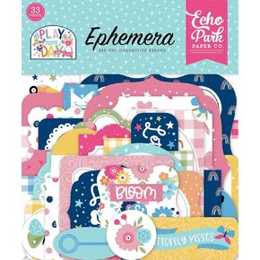 Echo Park Paper Company Play All Day Girl Ephemera,White