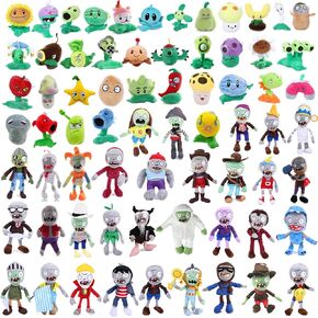 JHESAO 3 PCS Plants and Zombies PVZ Plush Plants Zombies Sets Toy, 1 2 Stuffed Soft Doll PVZ Plush Figure Doll New