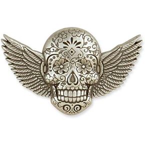 Tandy Leather Sugar Skull Concho Winged Nickel Free 71512-04