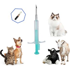 Green Dog Microchip, ISO Microchip Pets for Management and Tracking, Small ISO Microchip ID Tag with Syringe for Identification and Management of Dogs and Cats(100 Pack, 1.4 X 8 mm)