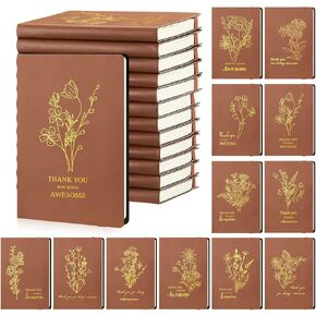 24 PCS موظف هدايا لعيد الميلاد ، شكرا لكم اليومية الجلدية للمجلة المعلم معلم العمل الكلية فريق الملهمة A6 دفاتر المجلات هدية (اللون الكلاسيكي)