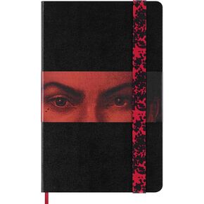 Moleskine Izipizi X Custom Edition Noteboor ، غطاء صلب ، محكم ، كبير (5 "× 8.25") ، Red Vermillion ، 176 صفحة