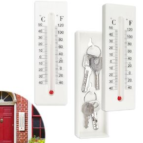 2025 ترقية Modern White Thermeter Key Hider Outdoor Garden حامل مفتاح