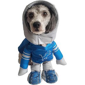 NFL Detroit Lions Officially Licensed Running Dog Costume by MODERN HERO Includes 2 pc Set - Bodysuit and Hat, Size XXL